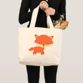 Oranje vos grote tote bag (Voorkant (product))