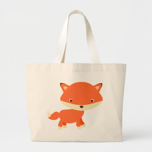Oranje vos grote tote bag (Voorkant)