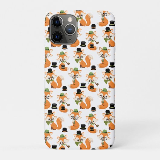 Oranje Vos Herfst Bomen Bos Hipster Bril Vos Case-Mate iPhone Case (Achterkant)