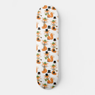 Oranje Vos Herfst Bomen Bos Hipster Bril Vos Persoonlijk Skateboard