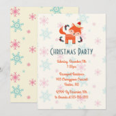 Oranje vos in kerstfeest kaart (Voorkant / Achterkant)