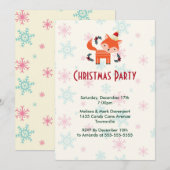 Oranje vos in kerstfeest kaart (Voorkant / Achterkant)