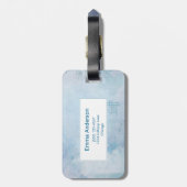 Oranje vos in Red Santa Hat Merry Kerstmis Bagagelabel (Achterkant verticaal)