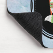 Oranje vos in Red Santa Hat Merry Kerstmis Muismat (Hoek)