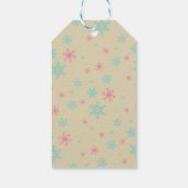 Oranje vos in Santa Hat Cute Whimsical Cadeaulabel (Achterkant)