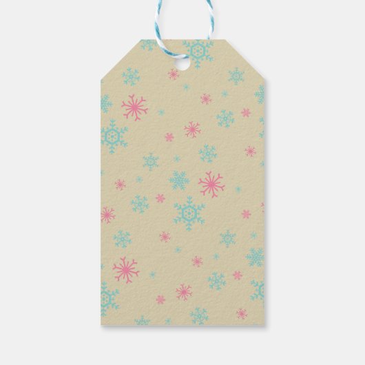 Oranje vos in Santa Hat Cute Whimsical Cadeaulabel (Achterkant)