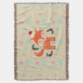 Oranje vos in Santa Hat Cute Whimsical Deken (Voorkant Verticaal)