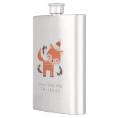 Oranje vos in Santa Hat Cute Whimsical Flacon (Links)
