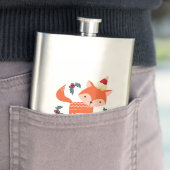 Oranje vos in Santa Hat Cute Whimsical Flacon (Voorbeeld)