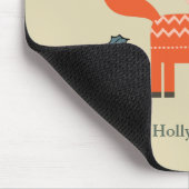 Oranje vos in Santa Hat Cute Whimsical Muismat (Hoek)