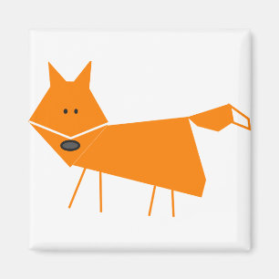 Oranje vos magneet