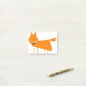 Oranje vos post-it® notes (Op bureau)