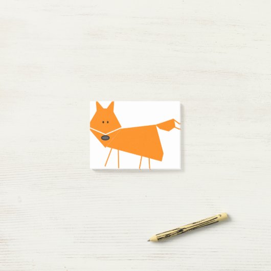 Oranje vos post-it® notes (Op bureau)