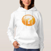 Oranje Vraag Mark Womens Hoodie (Voorkant)