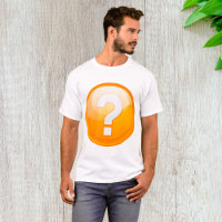 Oranje vraagteken Mannen T-Shirt