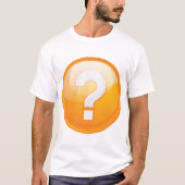 Oranje vraagteken Mannen T-Shirt (Voorkant)