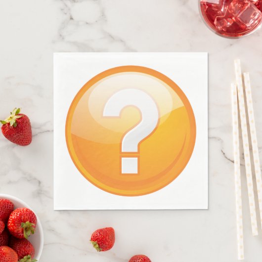 Oranje vraagteken papieren servetten (Insitu)