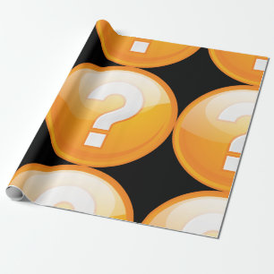 Oranje Vraagteken Vet Modern Symbool Cadeaupapier