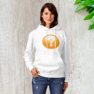 Oranje Vraagteken Vet Modern Symbool Hoodie