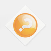 Oranje Vraagteken Vet Modern Symbool Servet (Hoek)