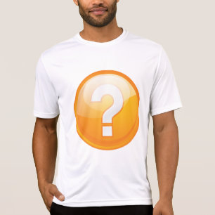 Oranje Vraagteken Vet Modern Symbool T-shirt