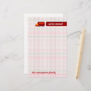 Oranje vrachtwagen briefpapier