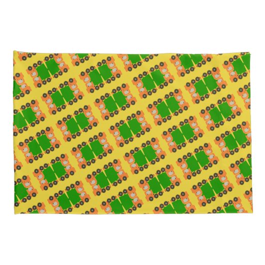 Oranje vrachtwagen kussensloop (Achterkant-Rechts)