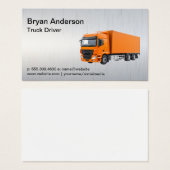 Oranje vrachtwagen | transportstuurprogramma visitekaartje (Voorkant /achterkant)