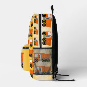 Oranje vrachtwagenontwerp gepersonaliseerd bedrukte rugzak (Rechts)