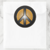 Oranje Vredesbord Ronde Sticker (Tas)