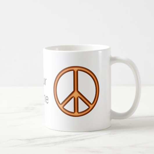 Oranje Vredesteken Koffiemok (Rechts)
