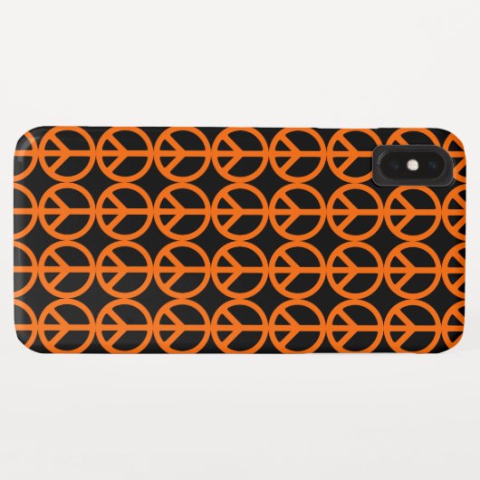 Oranje Vredesteken Patroon Case-Mate iPhone Case (Achterkant (horizontaal))