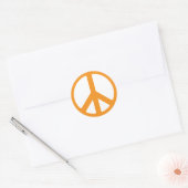 Oranje Vredesteken Ronde Sticker (Envelop)