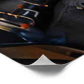 Oranje vreemdeling in de stad | AI Art Poster (Hoek)