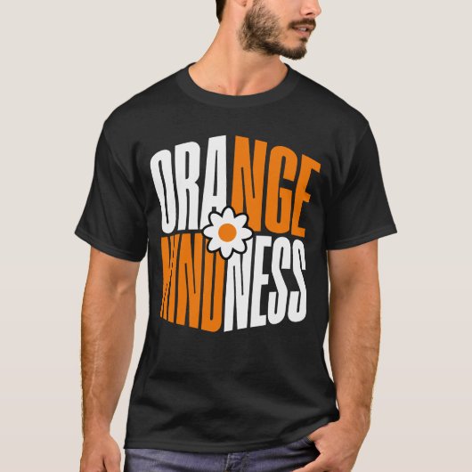 Oranje vriendelijkheid Flower T-shirt (Voorkant)
