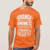 Oranje vriendelijkheid herstelt harten t-shirt (Voorkant)