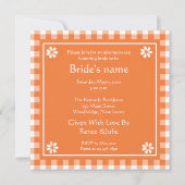 Oranje Vrijgezellenfeest van de Tea-partij Kaart (Achterkant)