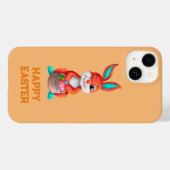 Oranje vrolijk paasfeest Case-Mate iPhone case (Achterkant (horizontaal))