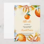 oranje vrucht babyshower uitnodiging (Voorkant / Achterkant)