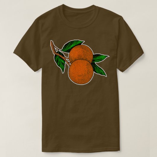 Oranje vruchten 315 t-shirt (Design voorkant)