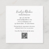 Oranje vruchten en bloemen Zomer Bloemen Botanisch Vierkante Visitekaartje (Achterkant)