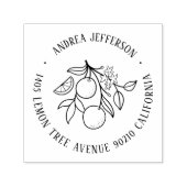 Oranje Vruchten en Vloer Aangepast adres voor teru Zelfinktende Stempel (Design)