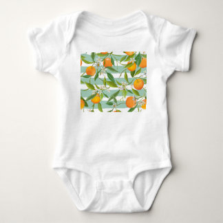 Oranje vruchten Floral: naadloze Vintage. Romper