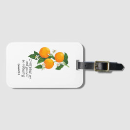 Oranje vruchten Genesis 12:2 Bagagelabel