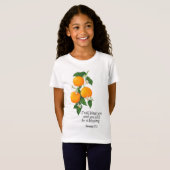 Oranje vruchten Genesis 12:2 T-shirt (Voorkant volledig)