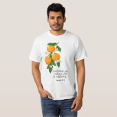 Oranje vruchten Genesis 12:2 T-shirt (Voorkant volledig)