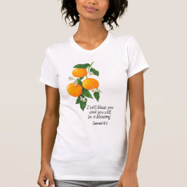 Oranje vruchten Genesis 12:2 T-shirt