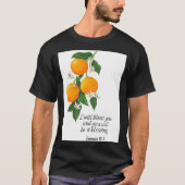 Oranje vruchten Genesis 12:2 T-shirt (Voorkant)