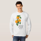 Oranje vruchten Genesis 12:2 T-shirt (Voorkant volledig)