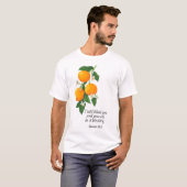 Oranje vruchten Genesis 12:2 T-shirt (Voorkant volledig)